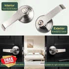 Lepushom Privacy Door Handle Satin Nickel 6 Pack Bedroom Bathroom Lock New. Price: $59.90.