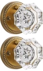Sorwduerm 2 Pack Antique Brass Door Knobs Crystal Interior Privacy Bed/ Bathroom New. Price: $62.88.