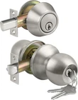 Bestten Keyed Same Exterior Door Knob And Single Cylinder Deadbolt Combo Set, New. Price: $24.09.
