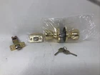 *new* Mfs Supply Polished Brass Deadbolt- Keycode 76667 Open. Price: $17.00.