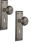 Nostalgic Warehouse New York Plate Keyhole Door Knob Passage Pewter Open. Price: $69.99.