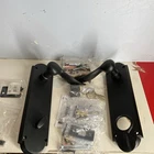 Emtek Black Matte Metal Lever Handle Set Universal Handing Hardware Keys Open. Price: $50.00.
