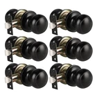 Knobwell 6 Pack Matte Black Indoor Classic Passage Set ... New. Price: $58.03.