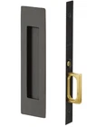 Emtek - Passage Modern Rectangular Pocket Door Mortise Lock 2114US19 Black New. Price: $159.00.