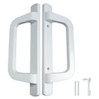 8.5" White Pgt Sliding Patio Glass Door Handle Set Replacement With Thumb Lat.... Price: $64.91.