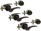 Of 3 Entry Door Handle Sets Oil Rubbed Bronze All Keyed Alike New. Price: $92.99.
