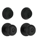 Defiant Hartford Matte Black Single Cylinder Keyed Entry Door Knob & Deadbolt New. Price: $45.50.