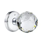 Clctk Glass Door Knobs Interior Lock Polished Chrome Crystal Privacy Round New. Price: $52.99.