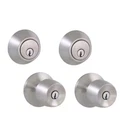 Defiant Brandywine 2 Pack Single Cylinder Deadbolt + Keyed Entry Knobs New. Price: $39.99.