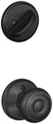 Schlage F59-GEO Georgian Single Cylinder Interior Pack Exterior Black New. Price: $67.88.