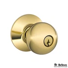 Schlage F51V 505 605 Orbit Door Knob Keyed Entrance Bright Brass New. Price: $38.40.
