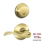 Schlage FB50 V 505 605 Single Security Set Accent Bright Brass Finish New. Price: $90.75.
