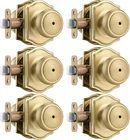6 Pack Gold Door Knobs With Camelot Trim,interior Lock,coastal Pr New. Price: $113.99.