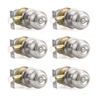 Door Knob Round Handle With Privacy Locking For Home 6 Brushed Nickel New. Price: $46.98.