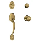 Schlage F62 609 Geo Plymouth Double Cylinder Antique Brass Handleset Open. Price: $58.00.