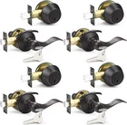 Door Lock Set With Deadbolt Oil Rubbed Bronze, Keyed Alike Handle New. Price: $176.95.