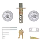 Kwikset 665 Satin Chrome Double Cylinder Deadbolt Smartkey Keyed On Both Sides Open. Price: $20.00.