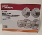 2 Pack Keyed Alike Entry Door Knobs W Single Cylinder Deadbolt Locks Hyper Tough Open. Price: $44.99.