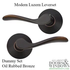 Emtek Dummy Set Modern Luzern Door Handle Oil Rubbed Bronze New. Price: $122.00.