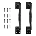 Home Master Hardware 9 3/4 In Large Rustic Gate Handle Cast Iron 2, Black. Price: $31.99.