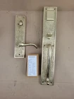 Signature Hardware Traeger Entrance Set, Right Hand, Satin Brass, No Backset Open. Price: $150.00.