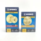 Brinks Mobile Home Keyed Entry Door Knob & Deadbolt, Polished Brass Finish New. Price: $19.99.