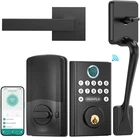 Heantle Smart Front Door Lock Set With Handle Wifi Keyless Fingerprint Deadbolt New. Price: $69.99.