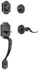 Amazon Basics Front Door Lock Handleset Shelby Lever Oiled-bronze New. Price: $46.35.