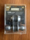 New Armory Door Lock Set Keyed Knob & Deadbolt Combo Brushed Nickel. Price: $35.00.