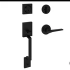 Kwikset Amador Matte Black Entry Door Handleset W/ Round Rose & Smartkey New. Price: $97.90.