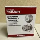 Hyper Tough Keyed Entry Doorknob & Deadbolt, Silver Finish - New. Price: $22.99.