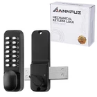 Annfuz Mechanical Keyless Door Lock With Handle Keypad Front Lever Set,blk Open. Price: $31.10.