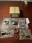Baldwin SCSSD150 Soft Square Single Cylinder Keyed Entry Deadbolt Satin Nickel Open. Price: $39.99.