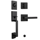 Hisafe Iron Black Front Door Lock Set, Security Lever Handle With Single Cyli... New. Price: $90.90.