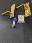 Emtek 8104US3NL Turino Lever Quincy Brass Passage Set - Unlacquered Open. Price: $216.99.