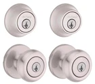 Kwikset Cove Satin Nickel Keyed Entry Knob & Deadbolt W/ Smartkey 92420-059 New. Price: $45.00.