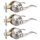 Knobonly 3 Pack Brushed Satin Nickel Door Lever Privacy Handles, Zinc Al... New. Price: $69.62.