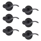 Brinks 6-PACK Matte Black Transitional Bedroom Privacy Wave Door Handle New. Price: $188.29.