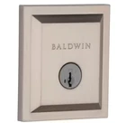 Baldwin Square Satin Nickel Low Profile Single Cylinder Deadbolt, Smartkey New. Price: $25.64.