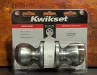 Kwikset Keyed Entry Knob Satin Chrome 94002-441 New. Price: $14.99.