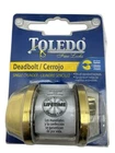 Toledo Single Cylinder Deadbolt Polished Brass CV1800-US3 New. Price: $14.95.
