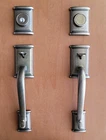 Kwikset Ashfield Rustic Pewter Front Double Door Handle Lock Dummy Complete Open. Price: $299.99.