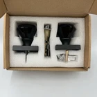Hiemey Glass Crystal Door Knob Interior, Lock, Clear Matte Black Diamond 2PK Open. Price: $36.99.