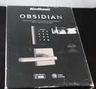 Kwikset Obsidian Smart Code Electronic Handle With Halifax Lever Open. Price: $149.95.