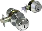 House Guard Entrance Keyed Polished Chrome Round Knobs Deadbolt Combo Door Lock New. Price: $32.49.