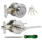 Keyed Alike Front Door Handle Deadbolt Set, Round Heavy Duty New. Price: $39.06.