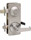 Copper Creek Entry Lever Door Handleset 1-SIDED Keyless Deadbolt Satin Stainless New. Price: $78.00.