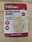 Hyper Tough Keyed Entry Deadbolt Lock W/ 2 Keys Polished Brass HT3501-105 Nob Open. Price: $7.60.