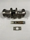 Weiser Fairfax Satin Chrome Privacy Set Bathroom Bedroom Door Knob Handle Used. Price: $9.58.