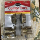 Gatehouse Combo Pack Keyed Entry Knob & Deadbolt Lockset Polished Brass -new. Price: $25.99.